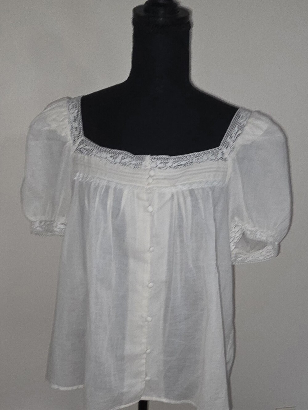Joie Cotton Boho Cream Top Size M NWOT - Picture 7 of 7